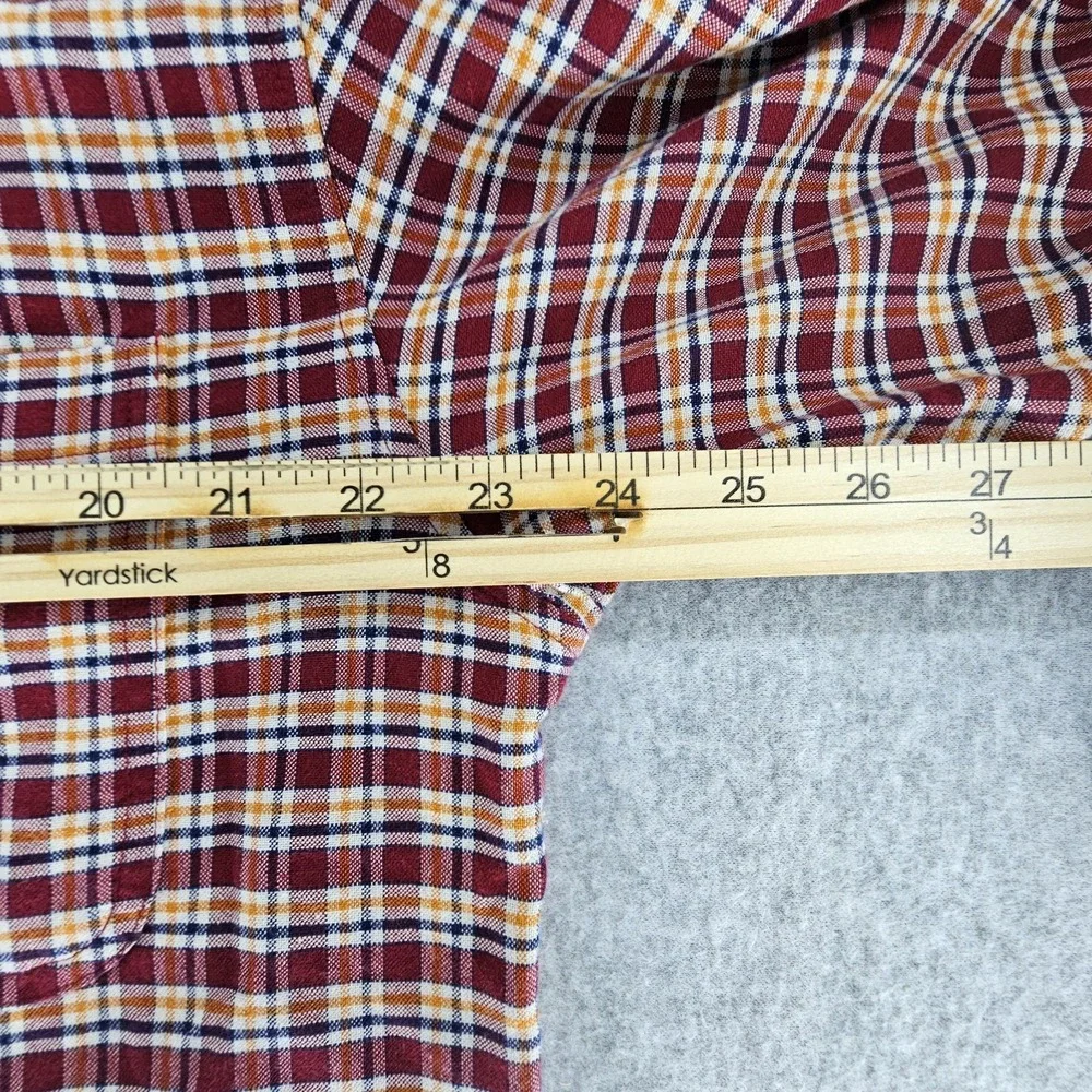 VTG Wrangler 20X Western Shirt Mens LARGE Plaid Flip Cuffs Pocket Long Sleeve‎